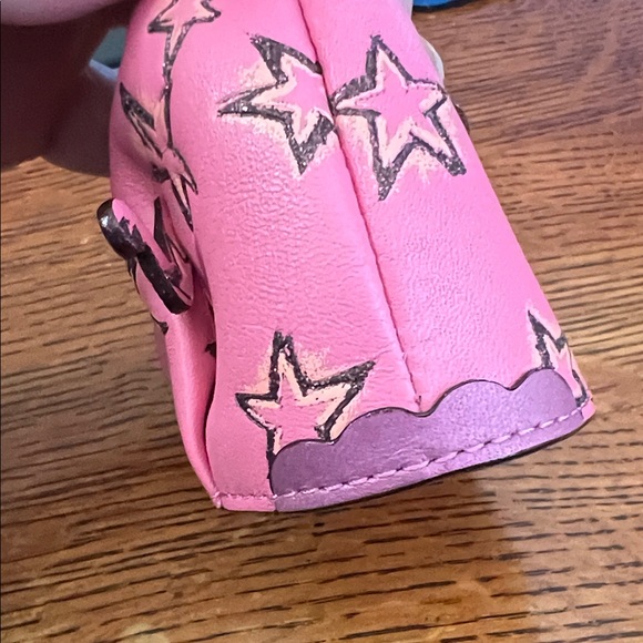 COACH Dino Starlight Rexy Tyrannosaurus T Rex STAR Coin Pouch Leather  27131 - Picture 8 of 16